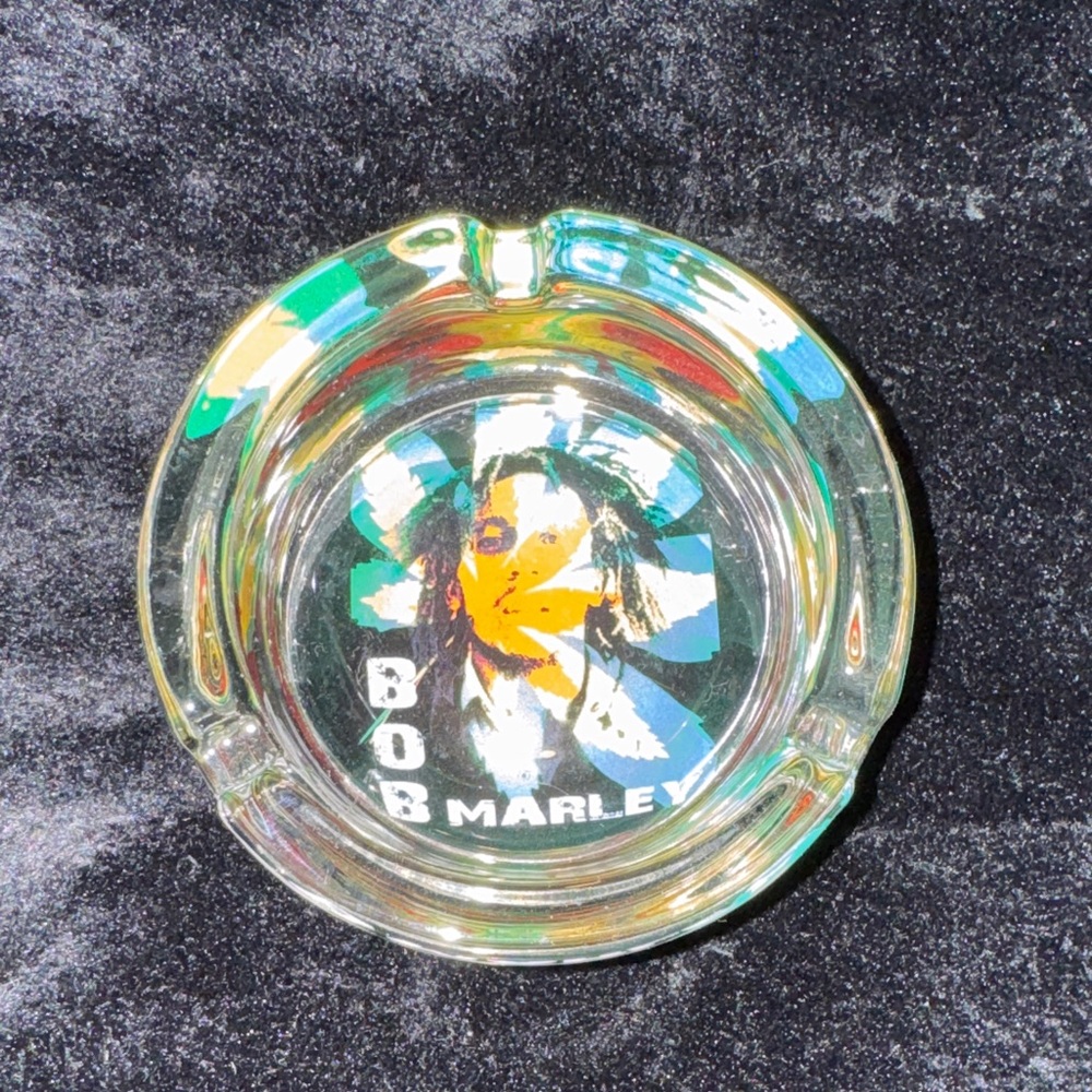 Bob Marley Glass Ashtray